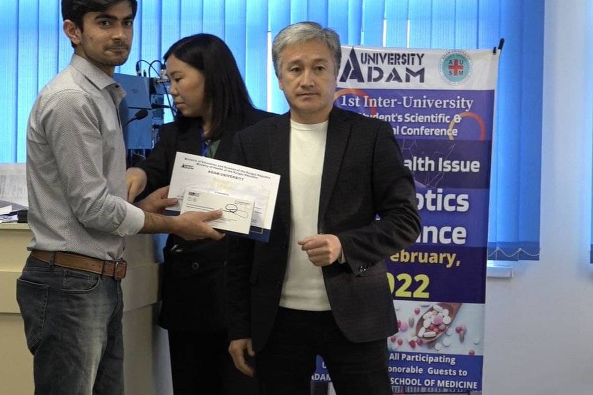 The Interuniversity Student Scientific and Practical Conference "Global Health Problems: Antibiotic Resistance" was attended by 9 universities from all over the Republic: AsMI, KRSU, ABC University, IMU, JASU, IUK, IUSM, Salymbekov University and Adam Uni