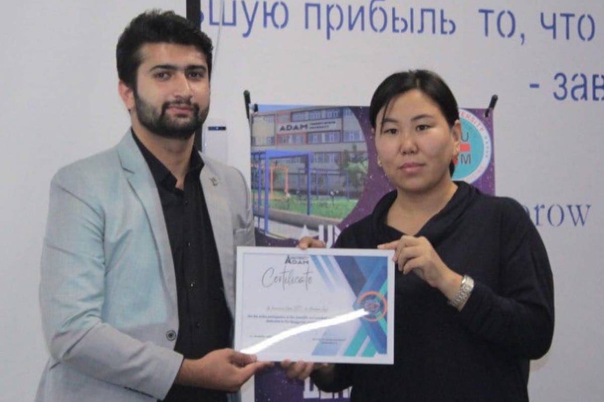 The Department of Biomedical Disciplines of Adam University organized a scientific and practical conference "Actual problems of science: students' view" dedicated to the Day of Science of Kyrgyzstan!